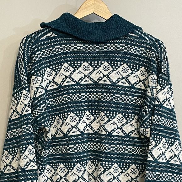 Vintage Rob‎ Winter Cardigan Sweater Full Zip Pockets Grandpacore Medium EUC - Picture 6 of 11